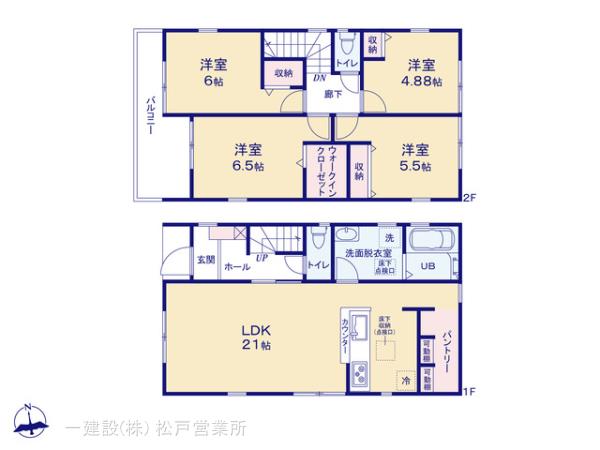 リーブルガーデン小金原２丁目の見取り図