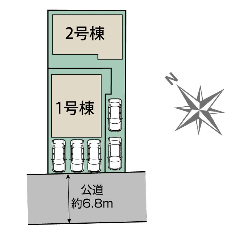 ブルーミングガーデン春日井市瑞穂通１丁目２棟の見取り図