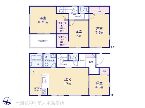 リーブルガーデン岸和田三田町７期の見取り図