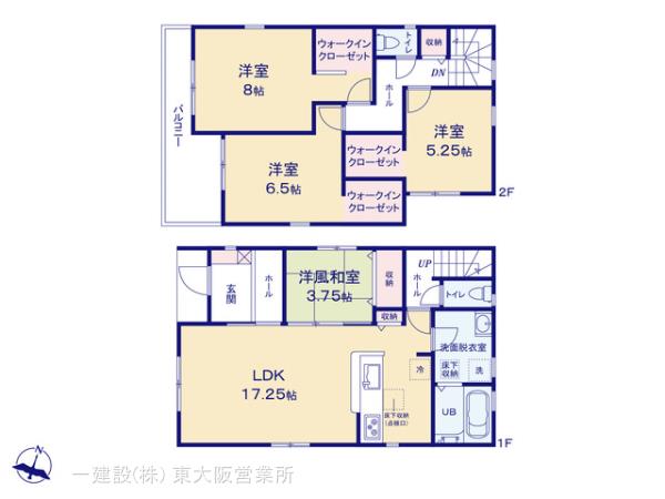 リーブルガーデン岸和田三田町８期の見取り図