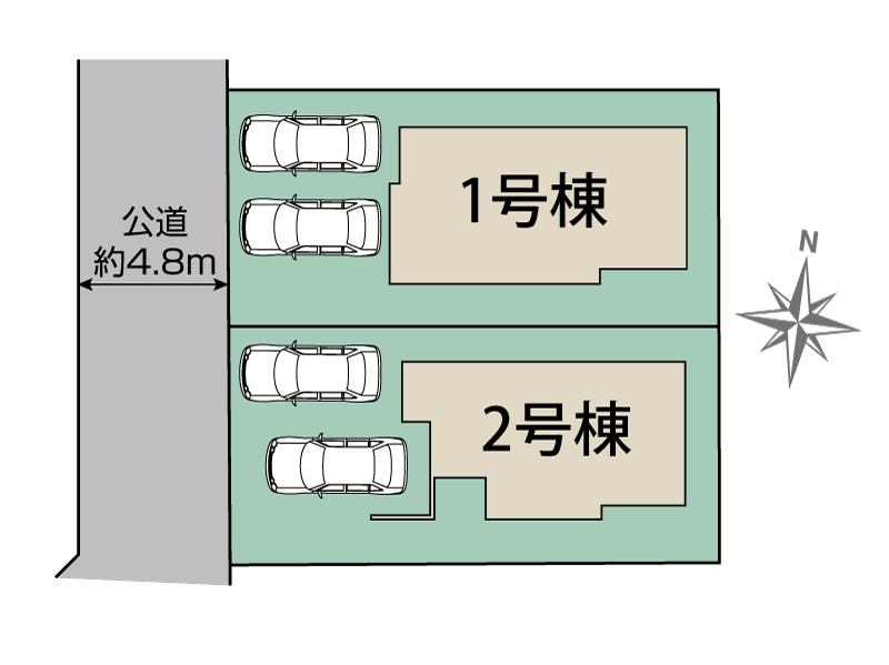 ブルーミングガーデン福岡市東区高美台３丁目２棟の見取り図