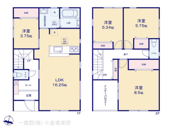 リーブルガーデン小倉北区熊谷第4の見取り図