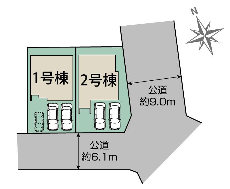 ブルーミングガーデン豊田市水源町２丁目２棟の見取り図