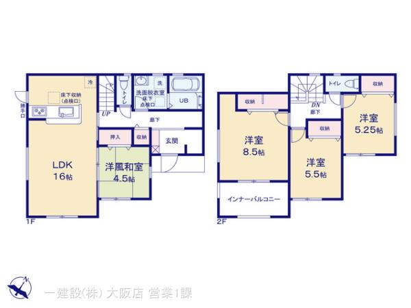 リーブルガーデン河合町高塚台２丁目の見取り図