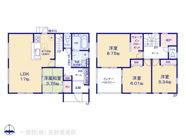 リーブルガーデン長野富竹第1の見取り図