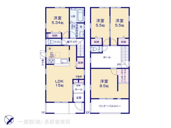 リーブルガーデン長野箱清水第2の見取り図