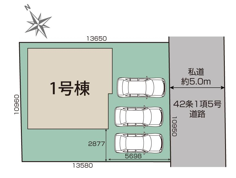 ブルーミングガーデン草津市木川町３期１棟の見取り図