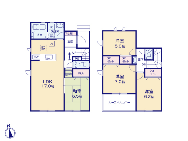リナージュ瀬戸市石田町２３－１期の見取り図