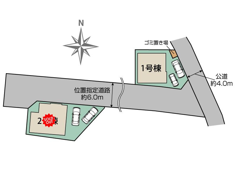 ブルーミングガーデン川口市神戸２棟の見取り図