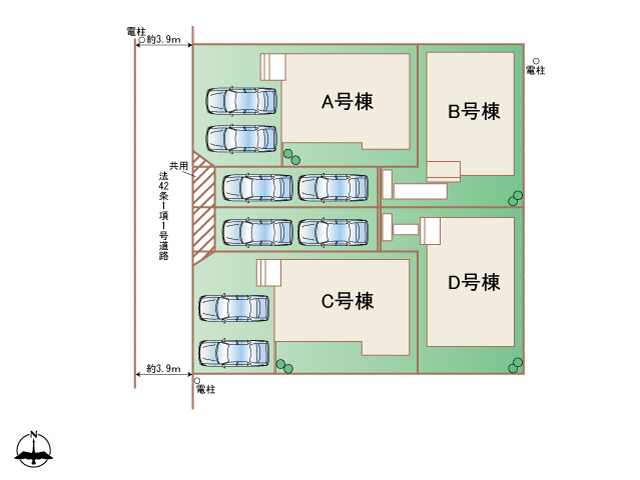 ハートフルタウン(東)岩倉市大地町の見取り図