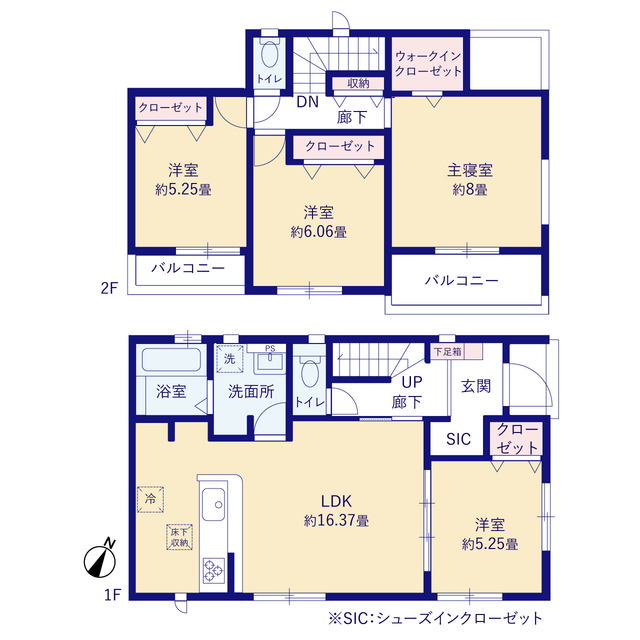グラファーレ4237安城市赤松町３期１棟の見取り図