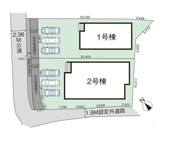 グラファーレ4294北九州市上富野２期２棟の見取り図