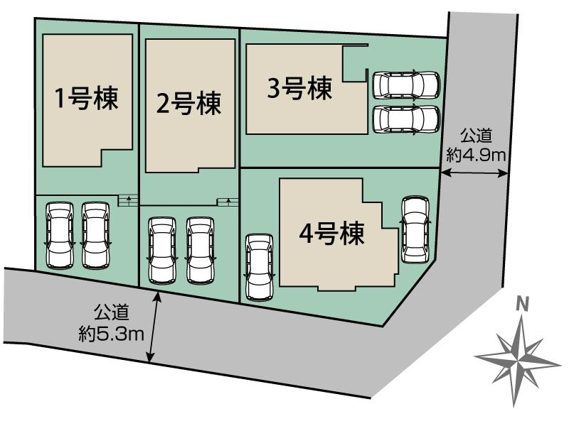 ブルーミングガーデン加古川市新神野８丁目４棟の見取り図