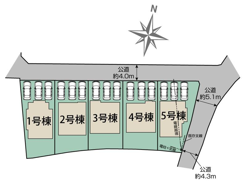 ブルーミングガーデン菊池郡大津町引水５棟の見取り図