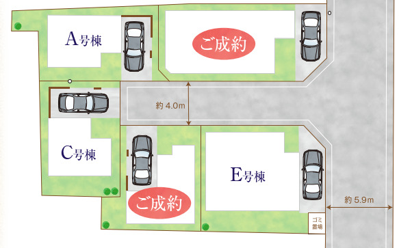 ハートフルタウンさいたま中央区本町西3期の見取り図