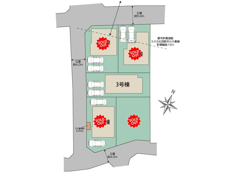 ブルーミングガーデン白岡市白岡５棟の見取り図