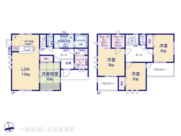 リーブルガーデン太田第１２由良町の見取り図