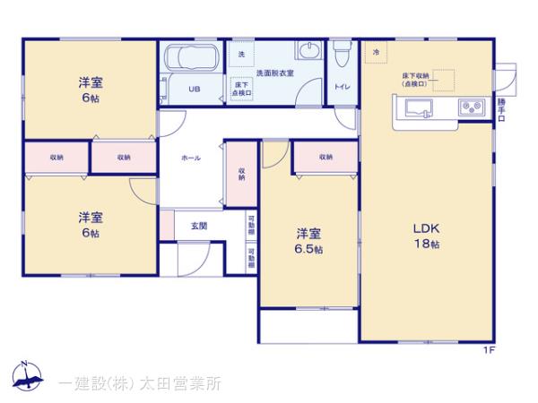 リーブルガーデン太田第１２由良町の見取り図