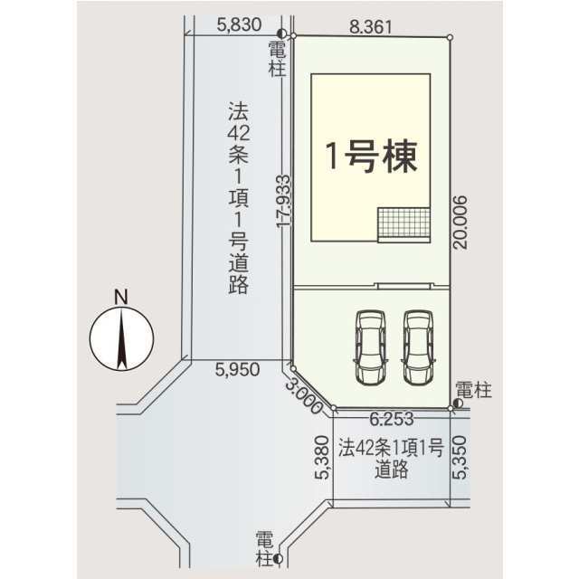 クレイドルガーデン四日市市海山道町 第1の見取り図