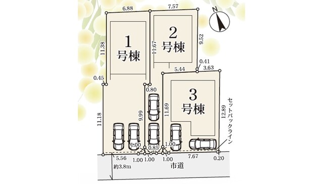 リナージュ鎌ケ谷南初富２丁目２４－１期の見取り図