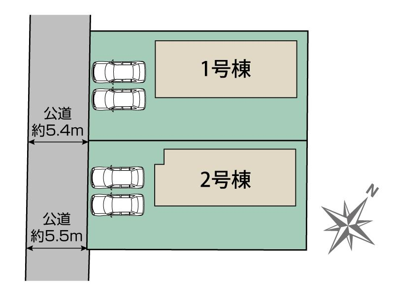 ブルーミングガーデン桐生市相生町５丁目２棟の見取り図