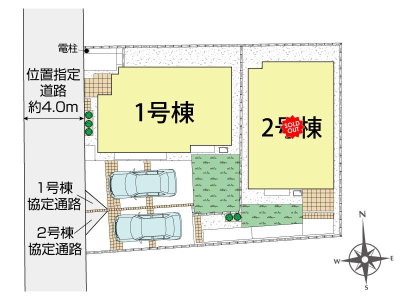 ブルーミングガーデン小平市喜平町１丁目２棟の見取り図