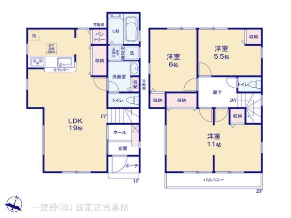 リーブルガーデン新座片山第三の見取り図