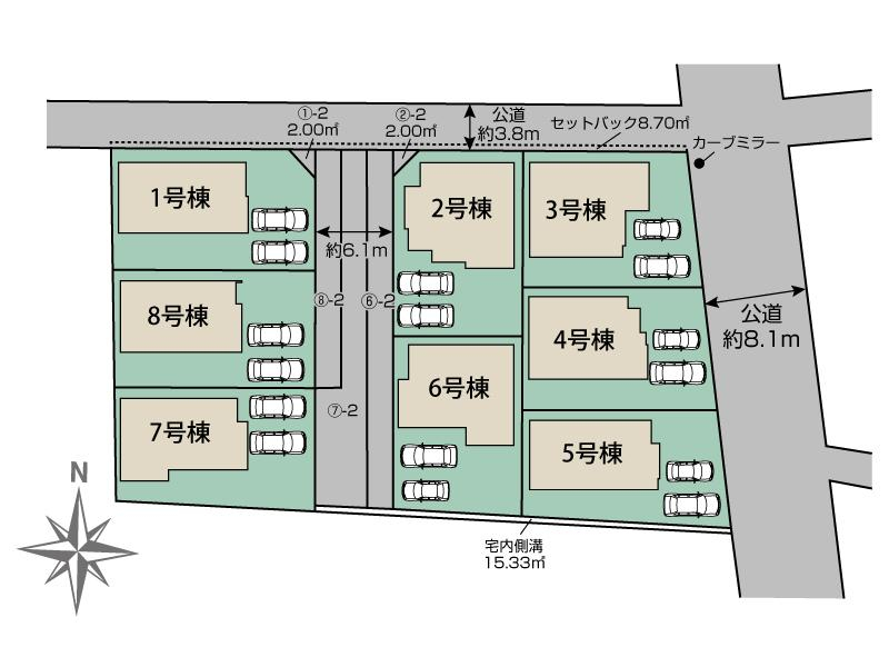 ブルーミングガーデン沼津市南本郷町８棟の見取り図