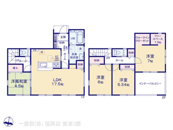 リーブルガーデン小郡市寺福童の見取り図