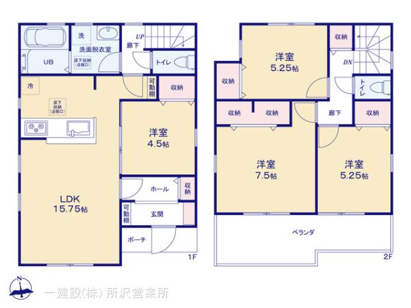 リーブルガーデン所沢荒幡の見取り図