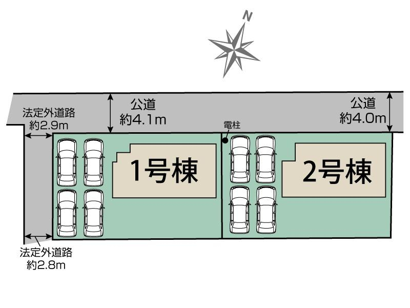 ブルーミングガーデン袋井市西田２棟の見取り図