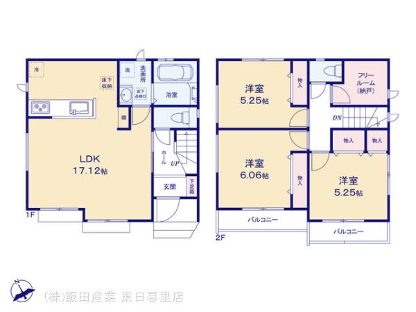 ハートフルタウン松戸市六高台西の見取り図