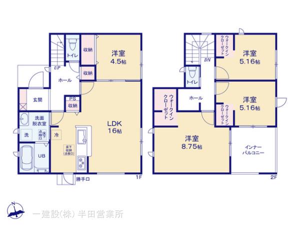 リーブルガーデン半田市新宮町２丁目の見取り図
