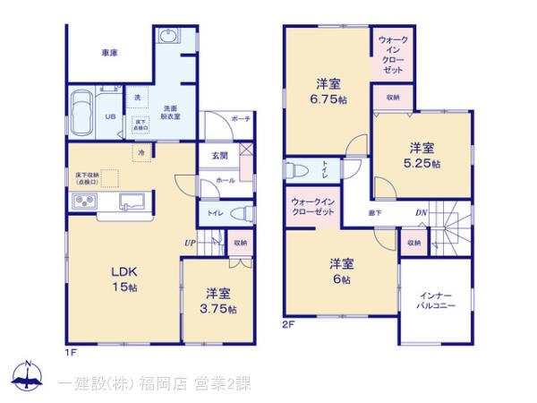 リーブルガーデン西区小戸第十五の見取り図