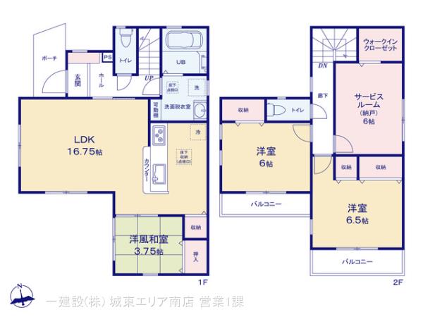 リーブルガーデン船橋市二宮１丁目の見取り図