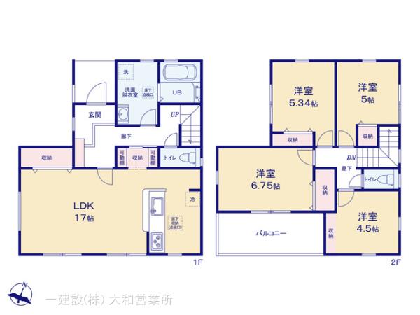 リーブルガーデン大和市南林間９丁目の見取り図