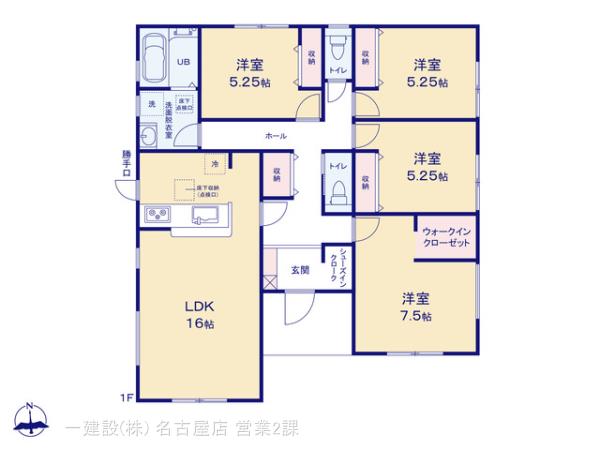 リーブルガーデンいなべ市北勢町垣内の見取り図