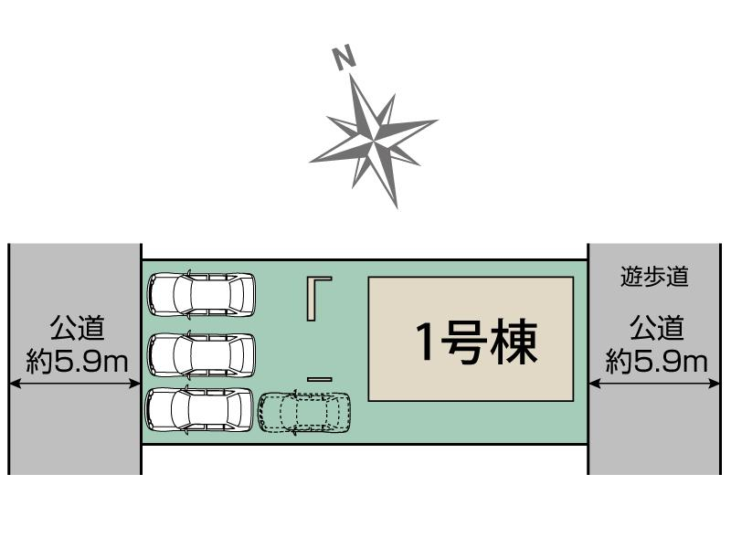 ブルーミングガーデン沖縄市泡瀬２丁目３期１棟の見取り図