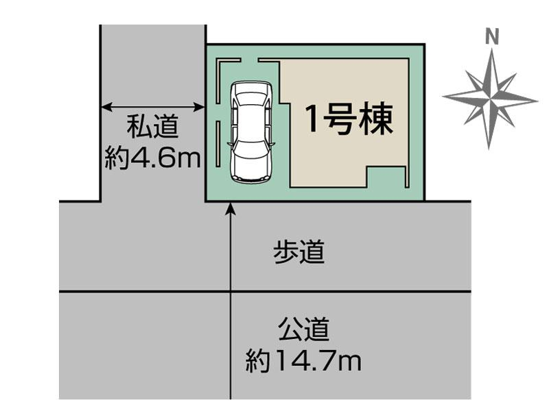 ブルーミングガーデン尼崎市崇徳院３丁目１棟の見取り図