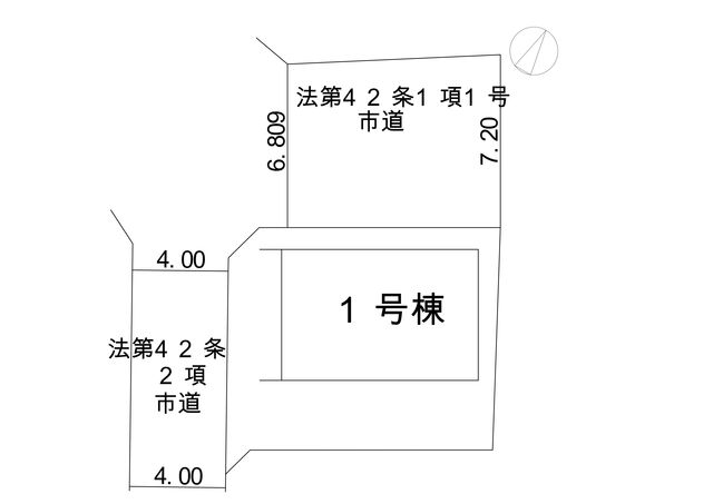 リナージュ大竹市新町２３－１期の見取り図