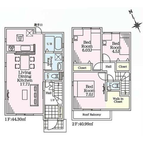 リナージュ広島市南区仁保２３－２期の見取り図