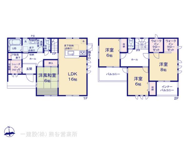 リーブルガーデン深谷稲荷町北第２の見取り図