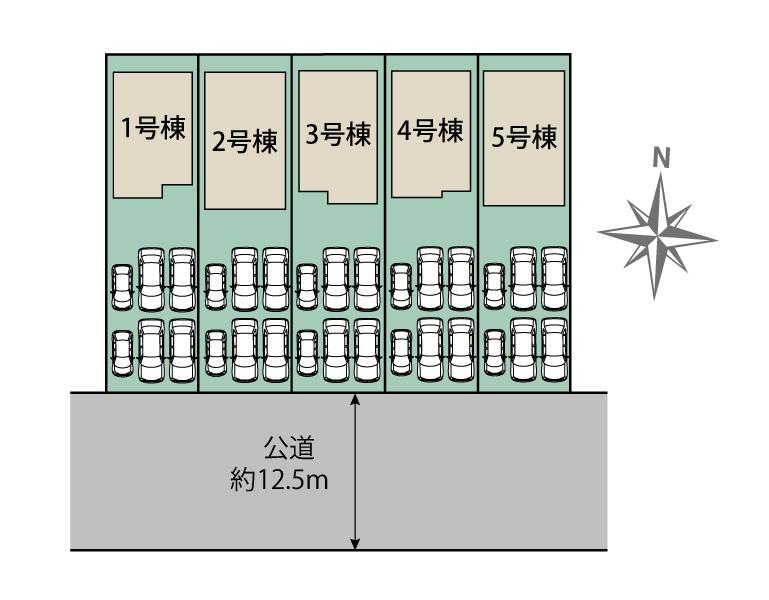 ブルーミングガーデン豊橋市緑ケ丘１丁目５棟の見取り図