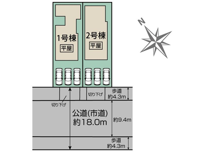 ブルーミングガーデンうるま市みどり町２丁目２棟の見取り図