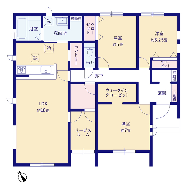 グラファーレ4296熊谷市玉井３期１棟の見取り図