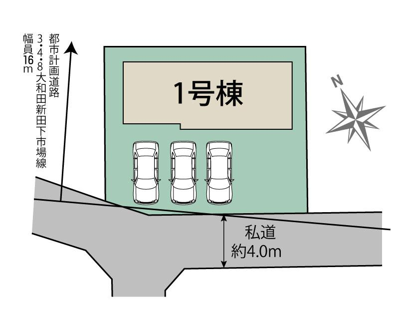 ブルーミングガーデン八千代市大和田１棟の見取り図