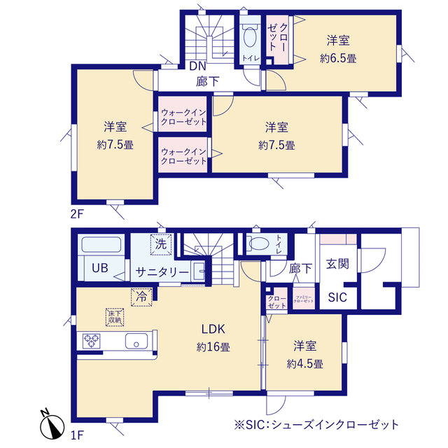 グラファーレ4251札幌市清田６期２棟の見取り図