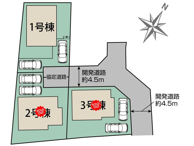 ブルーミングガーデン小田原市前川３棟の見取り図