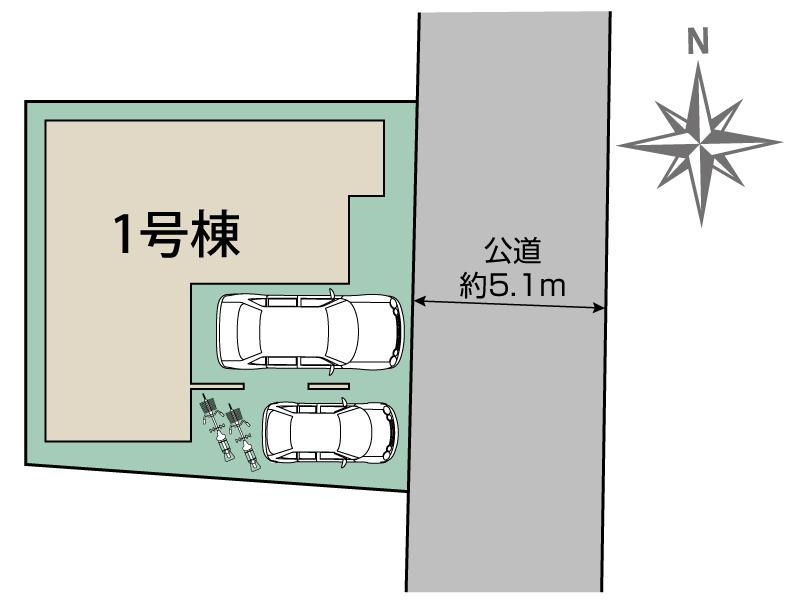 ブルーミングガーデン宇都宮市大寛２丁目１棟の見取り図