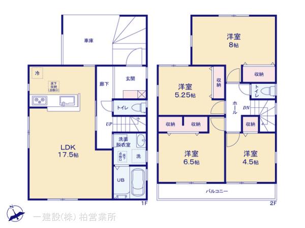 リーブルガーデン船橋市田喜野井1期の見取り図